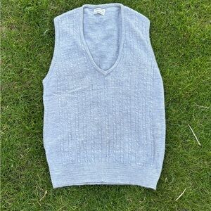 Christian Dior Gray V-Neck Sweater Vest